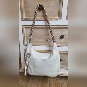Brighton Barbados Hobo Bag in Pearl White
